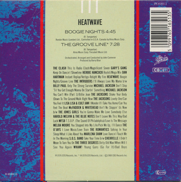 Heatwave : Boogie Nights / The Groove Line (CD, Mini, Single)
