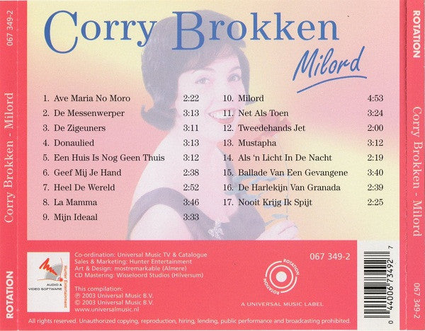 Corry Brokken : Milord (CD, Comp)