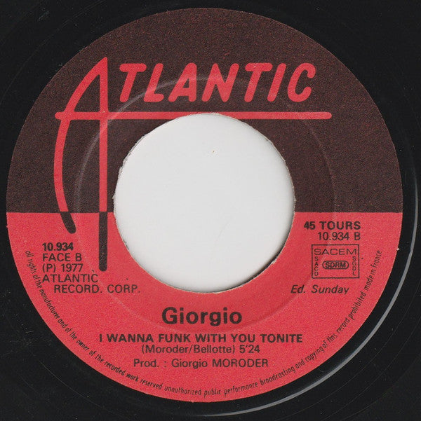 Giorgio Moroder : Let The Music Play (7", Single)