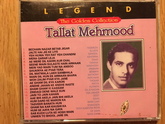 Talat Mahmood : Legend - The Golden Collection Vol. 1 - Ae Mere Dil Kahin Aur Chal (CD, Comp)