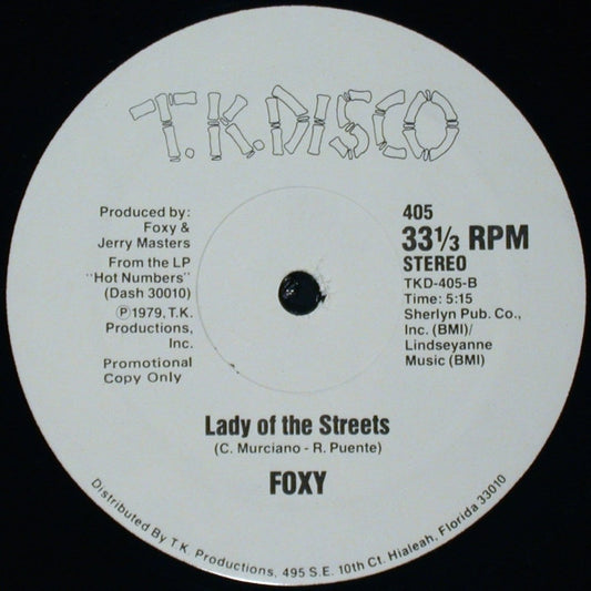 Foxy : Headhunter / Lady Of The Streets (12", Promo)