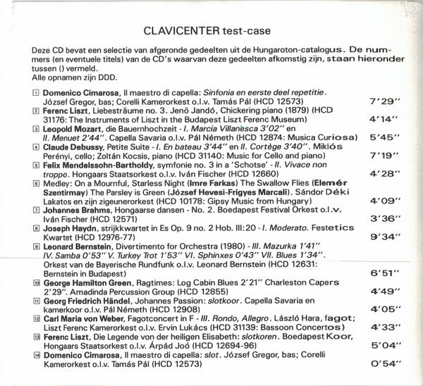 Various : Clavicenter Test-Case (CD, Comp)