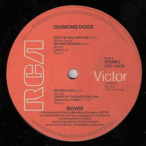 David Bowie : Diamond Dogs (LP, Album, Gat)
