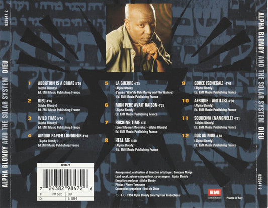Alpha Blondy And The Solar System : Dieu (CD, Album)