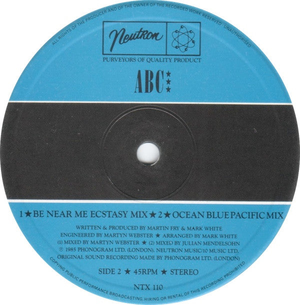 ABC : Ocean Blue (12", Single)