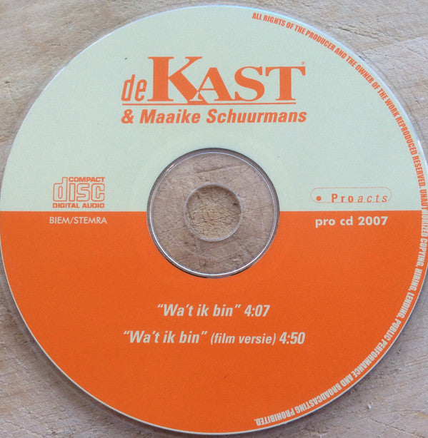 De Kast & Maaike Schuurmans : Wa't Ik Bin (CD, Maxi, Car)