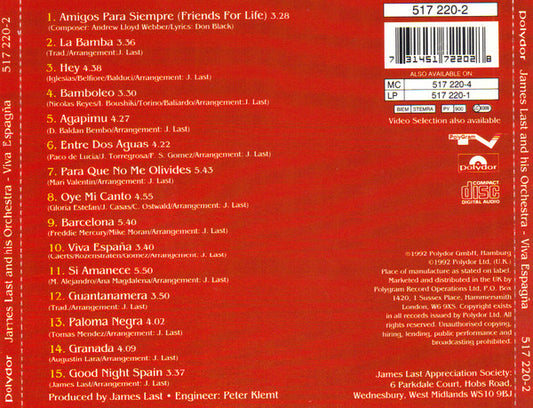 Orchester James Last : Viva España (CD, Album)