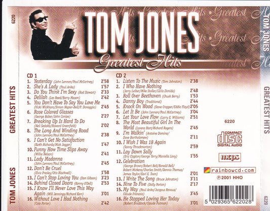 Tom Jones : Greatest Hits (2xCD, Album, Comp)