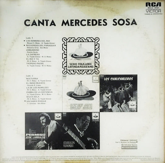 Mercedes Sosa : Canta Mercedes Sosa (LP, Album)