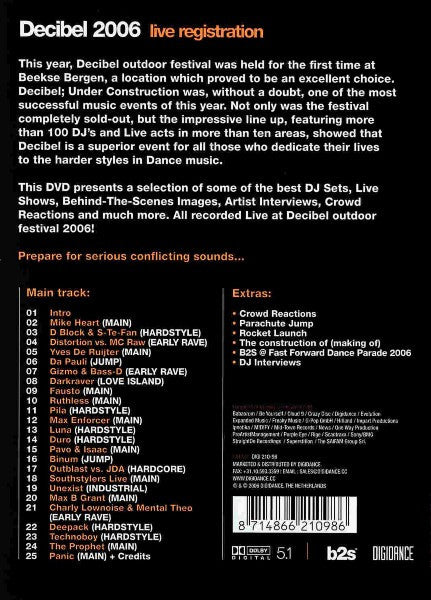 Various : Decibel 2006 Live Registration (DVD-V, Comp)