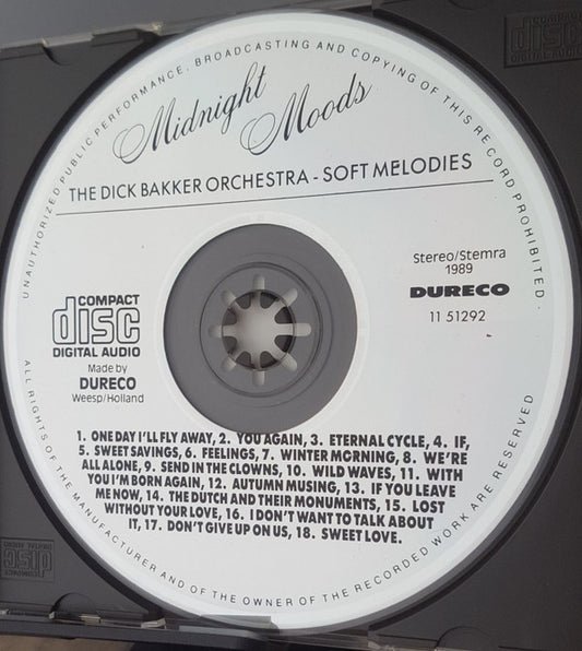Dick Bakker Orchestra : Soft Melodies (CD, Comp)
