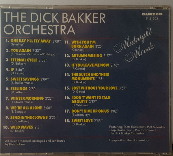 Dick Bakker Orchestra : Soft Melodies (CD, Comp)