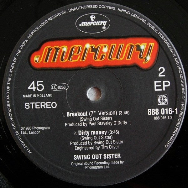 Swing Out Sister : Breakout (12", EP)
