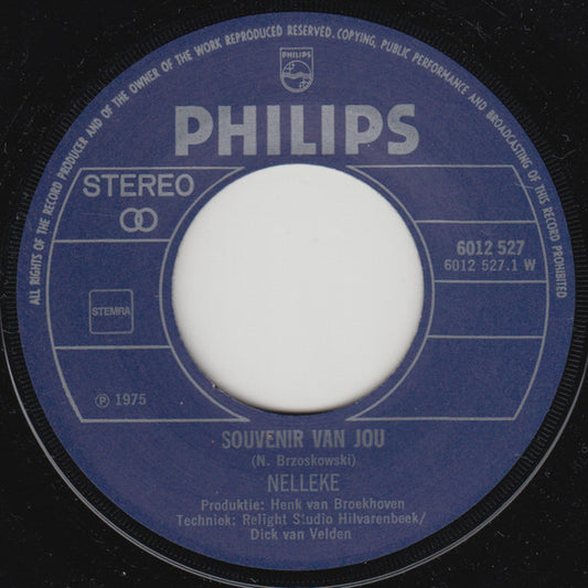 Nelleke : Souvenir Van Jou (7", Single)