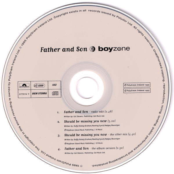 Boyzone : Father And Son (CD, Single, Ltd, Hol)