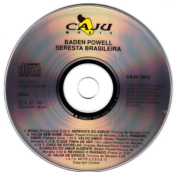 Baden Powell : Seresta Brasileira (CD, Album, RE)