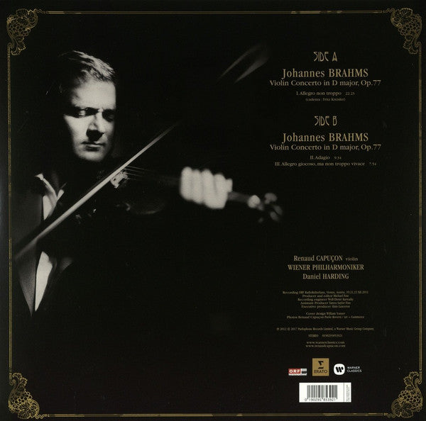 Brahms*, Renaud Capuçon, Daniel Harding, Wiener Philharmoniker : Violin Concerto (LP, RE)