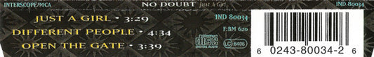 No Doubt : Just A Girl (CD, Single)