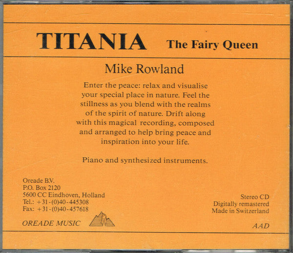 Mike Rowland (2) : Titania (The Fairy Queen) (CD, Album)