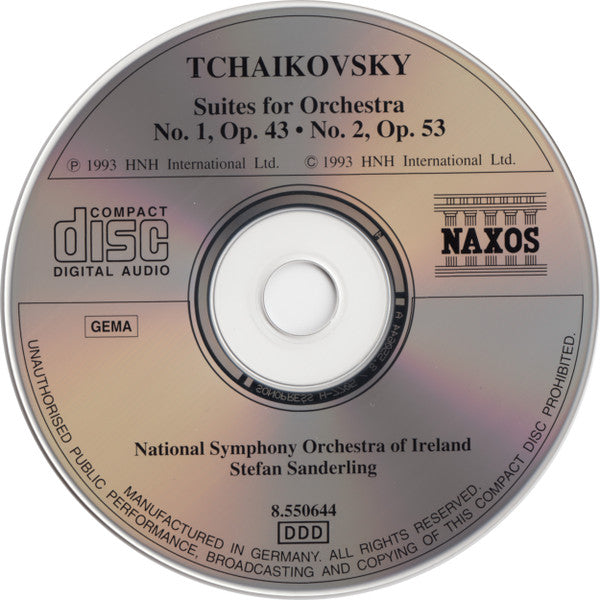 Pyotr Ilyich Tchaikovsky - National Symphony Orchestra Of Ireland, Stefan Sanderling : Suites For Orchestra: No. 1, Op. 43 - No. 2, Op. 53 "Caractéristique" (CD, Album)