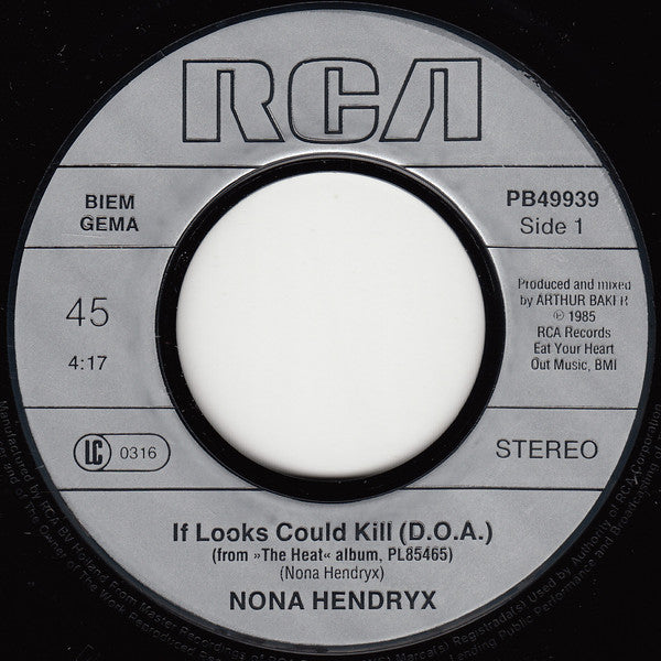 Nona Hendryx : If Looks Could Kill (D.O.A.) (7")