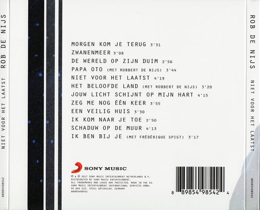 Rob de Nijs : Niet Voor Het Laatst (CD, Album)