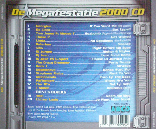 Various : De Megafestatie 2000 Cd (CD, Comp)