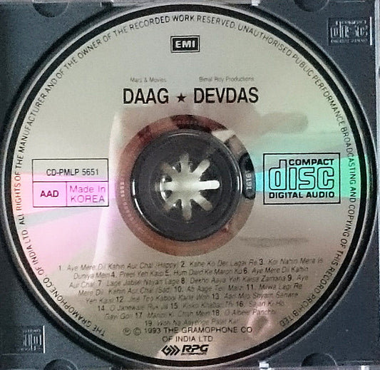 Shankar-Jaikishan, S. D. Burman : Daag / Devdas (CD, Album, Comp)