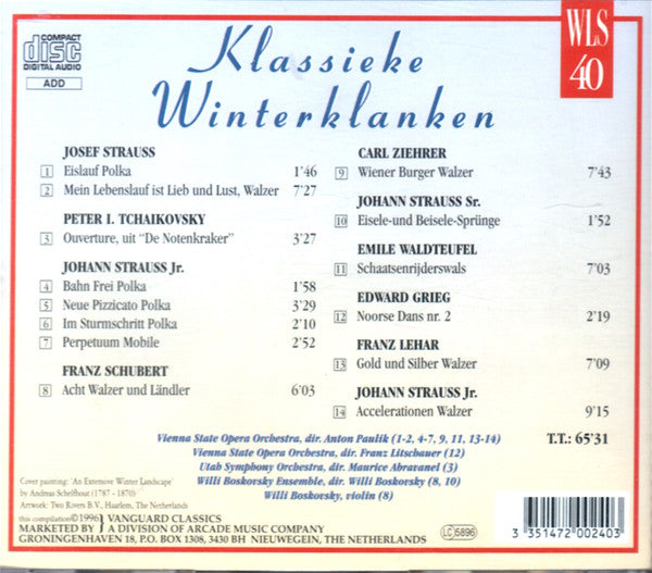 Pyotr Ilyich Tchaikovsky, Emil Waldteufel, Franz Schubert, Johann Strauss Jr., Edvard Grieg : Klassieke Winterklanken (CD, Comp)