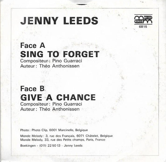 Jenny Leeds : Sing To Forget (7", Single)