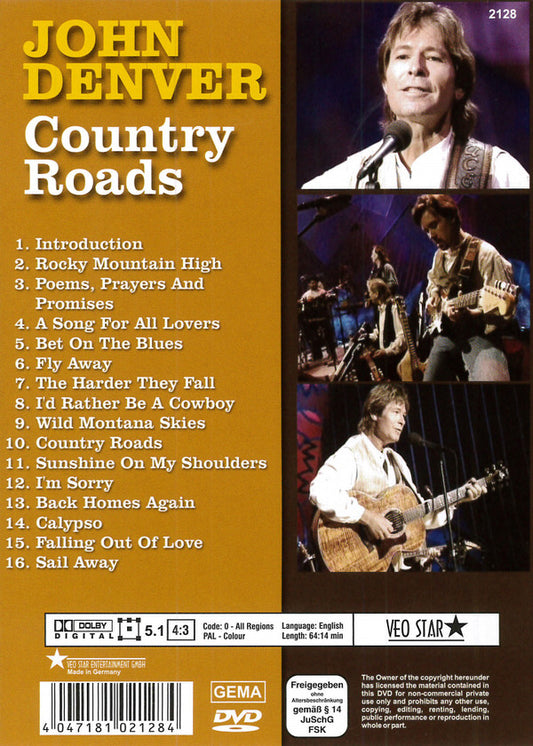 John Denver : Country Roads (DVD-V, Comp, Multichannel, PAL)
