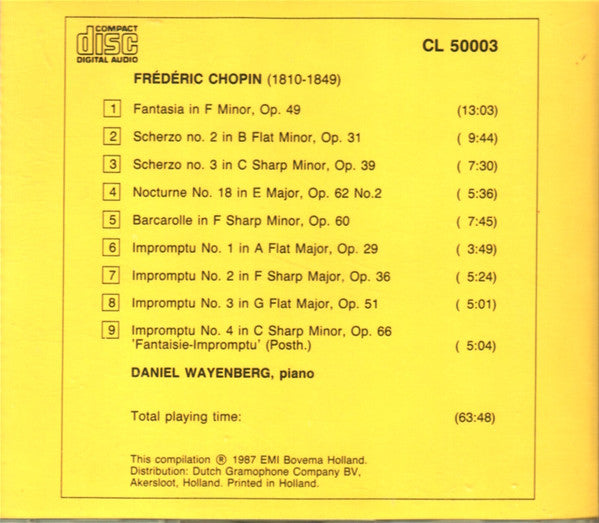 Daniel Wayenberg, Frédéric Chopin : Daniel Wayenberg Plays Chopin (CD, Comp)