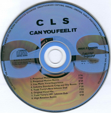 CLS : Can You Feel It (CD, Maxi)