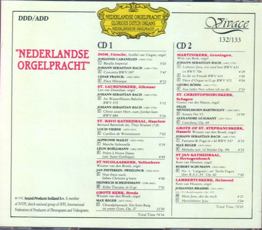 Various : Nederlandse Orgelpracht (2xCD, Comp)