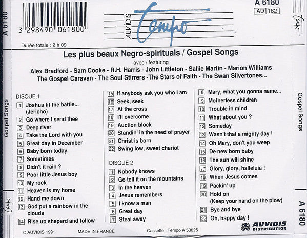 Various : Les Plus Beaux Negro Spirituals / Gospel Songs (2xCD, Comp, Mono)