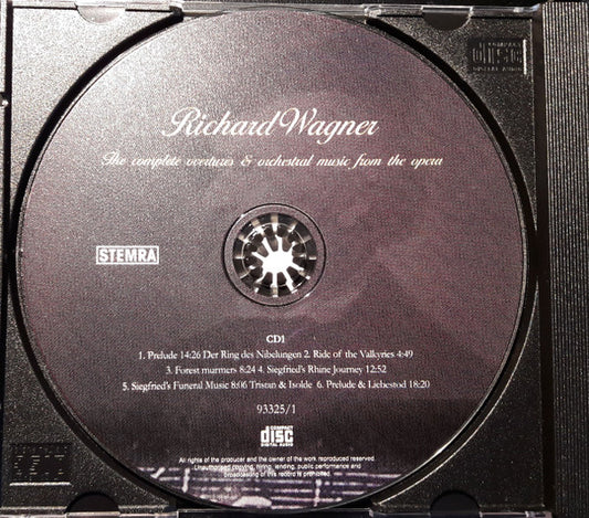 Richard Wagner, Philharmonia Orchestra, Yuri Simonov, Francesco D'Avalos : The Complete Overtures & Orchestral Music From The Operas (3xCD, Album)