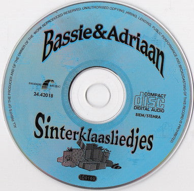 Bassie & Adriaan : Bassie & Adriaan Met Alle Sinterklaasliedjes (CD, Album, RE)