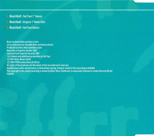 Nalin & Kane : Beachball (CD, Single)