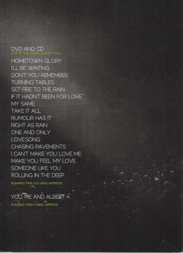 Adele (3) : Live At The Royal Albert Hall (CD, Album + DVD, NTSC)