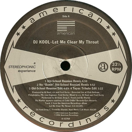 DJ Kool : Let Me Clear My Throat (12")