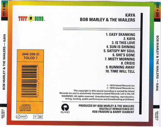 Bob Marley & The Wailers : Kaya (CD, Album, RE, RM)