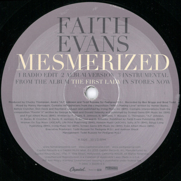 Faith Evans : Mesmerized (12")