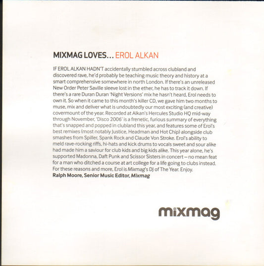 Erol Alkan : Disco 2006 (CD, Mixed, Jew)