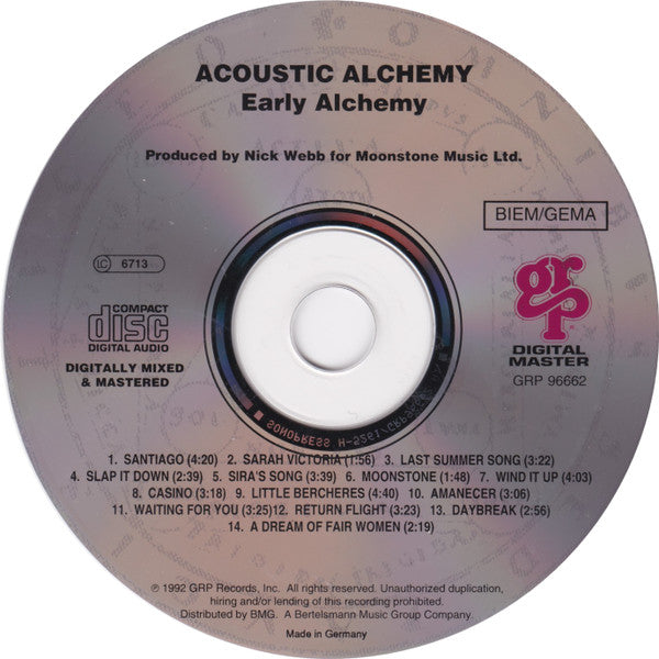 Acoustic Alchemy : Early Alchemy (CD, Album)