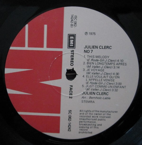 Julien Clerc : № 7 (LP, Album)