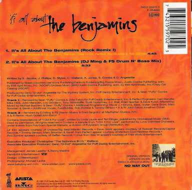 Puff Daddy & The Family : It's All About The Benjamins (CD, Single)