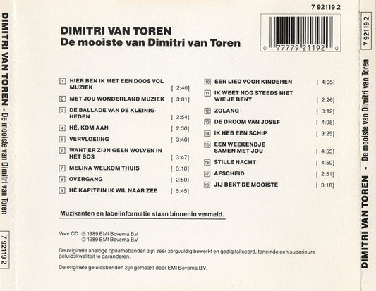 Dimitri Van Toren : De Mooiste Van Dimitri Van Toren (CD, Comp)