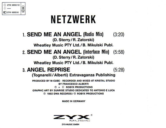 Netzwerk : Send Me An Angel (CD, Maxi)