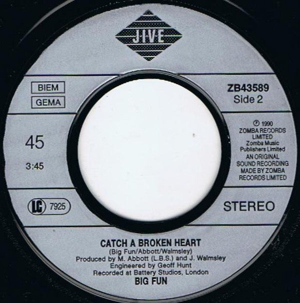 Big Fun : Handful Of Promises (7", Single)