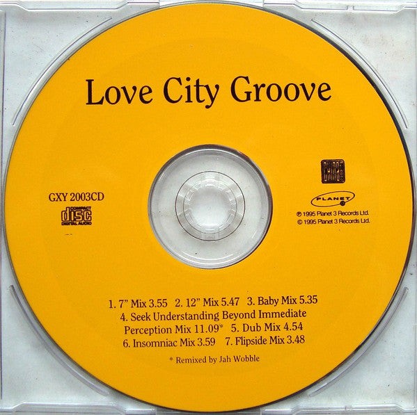 Love City Groove : Love City Groove (CD, Single)